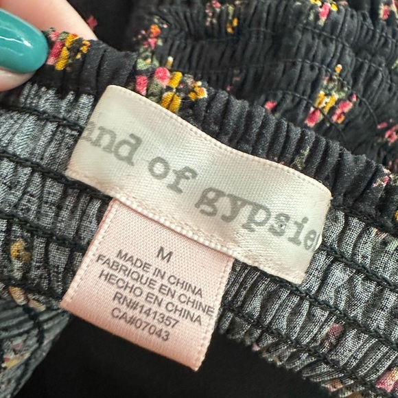 Band of gypsies floral black maxi midi dress SZ M - Picture 6 of 9